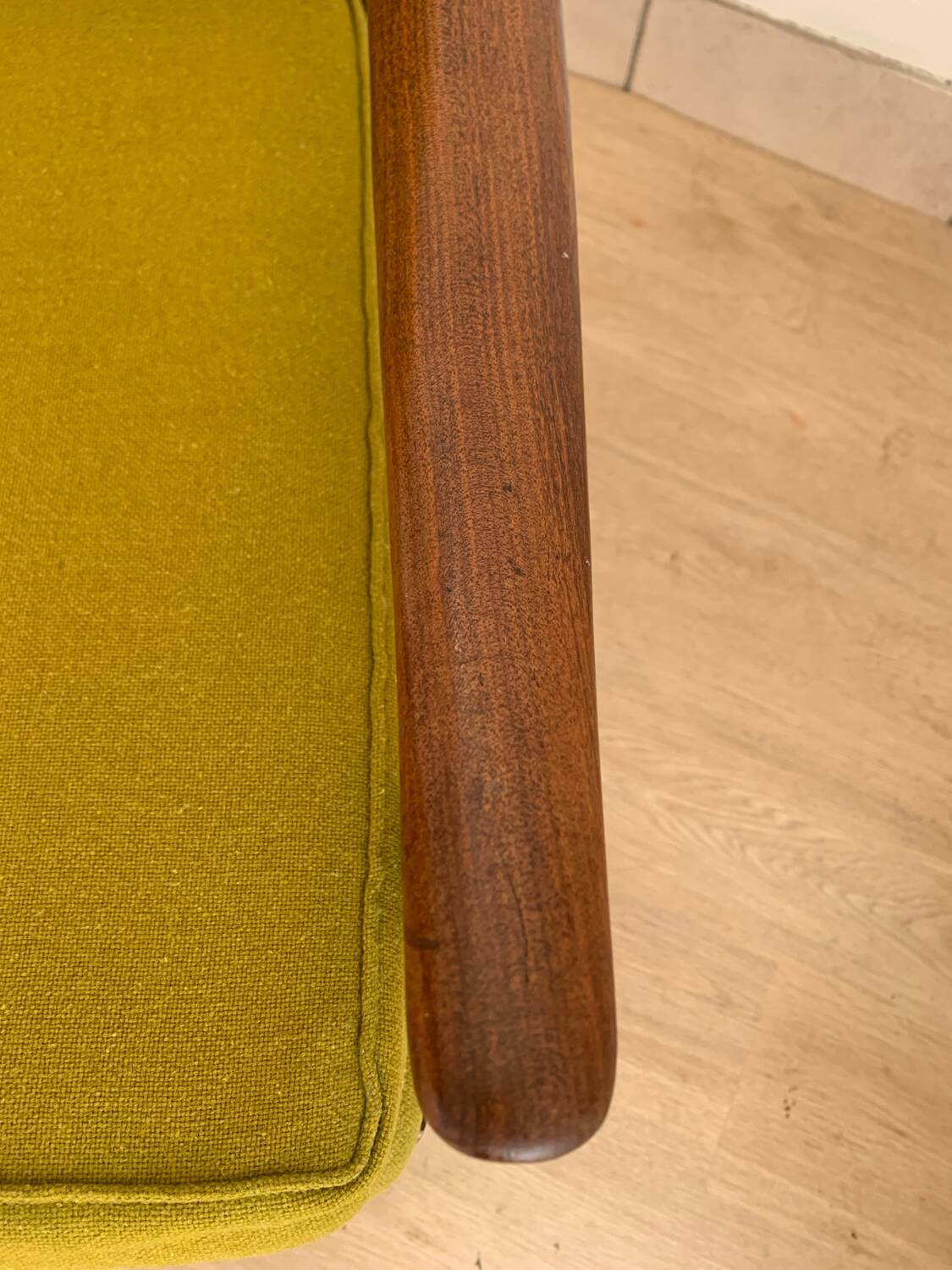 Scandinavian armchair in solid teak