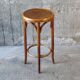 Bistro stool by Fischel 1930, wooden seat