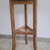 Old solid oak plant stand