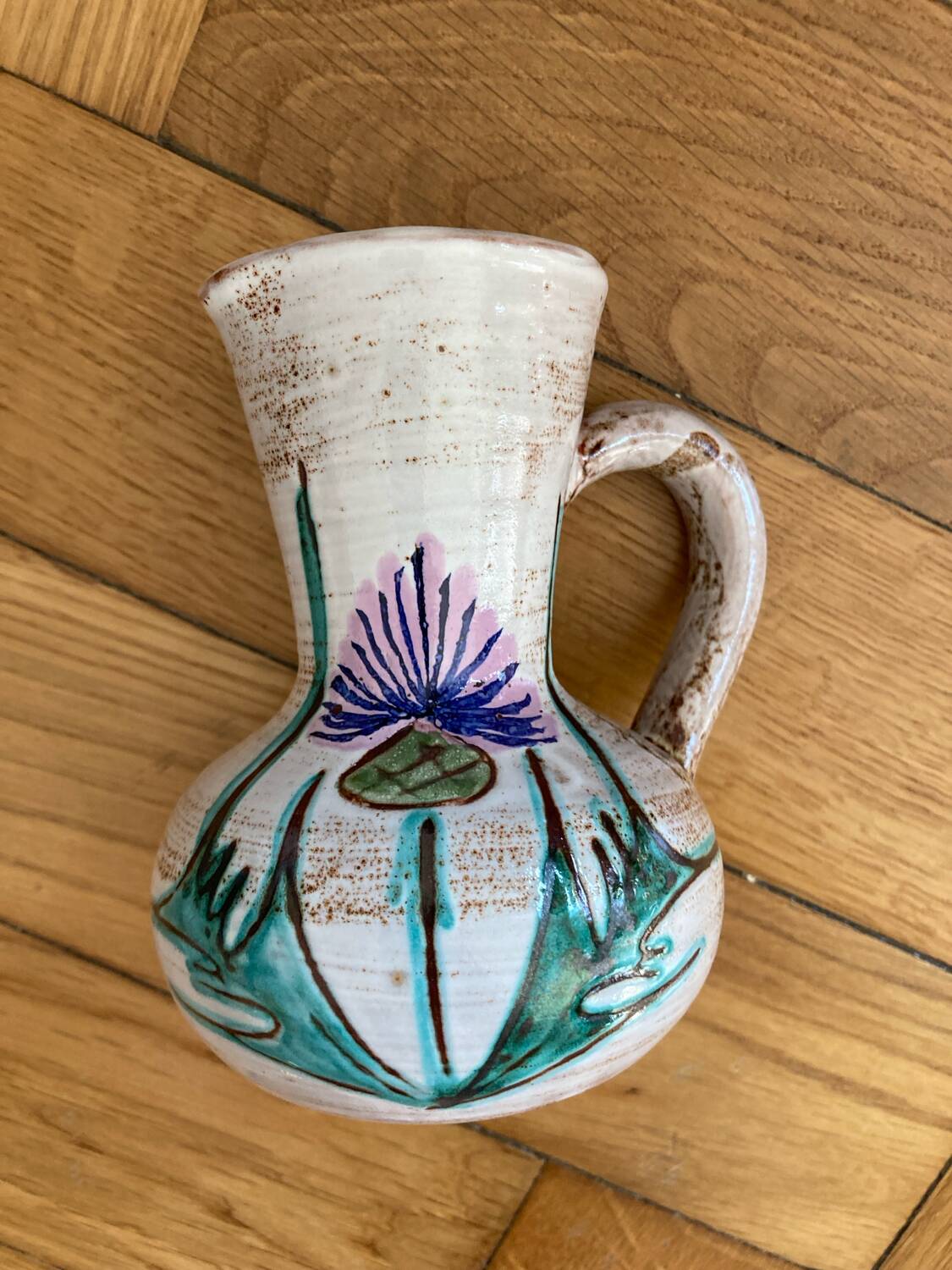 Small thistle pitcher Vallauris