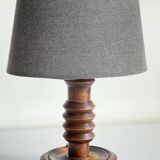 Vintage Charles Dudouyt Style Wooden Lamp