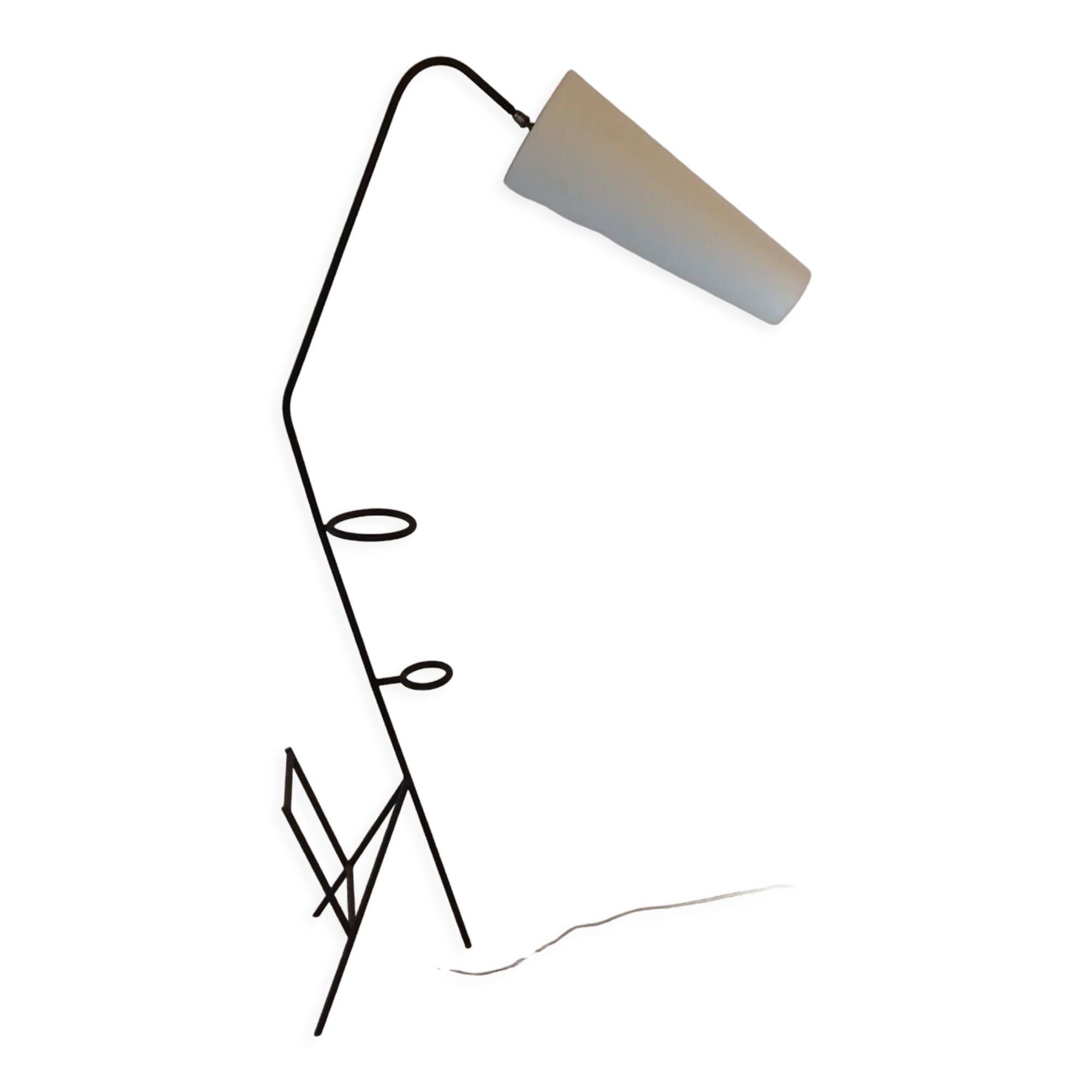 Floor lamp plant holder metal 50s