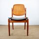 6 Danish chairs in teak, caning and leather, model FD 187 by Arne Vodder.