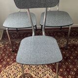 Series of 3 Formica chairs from the 70s