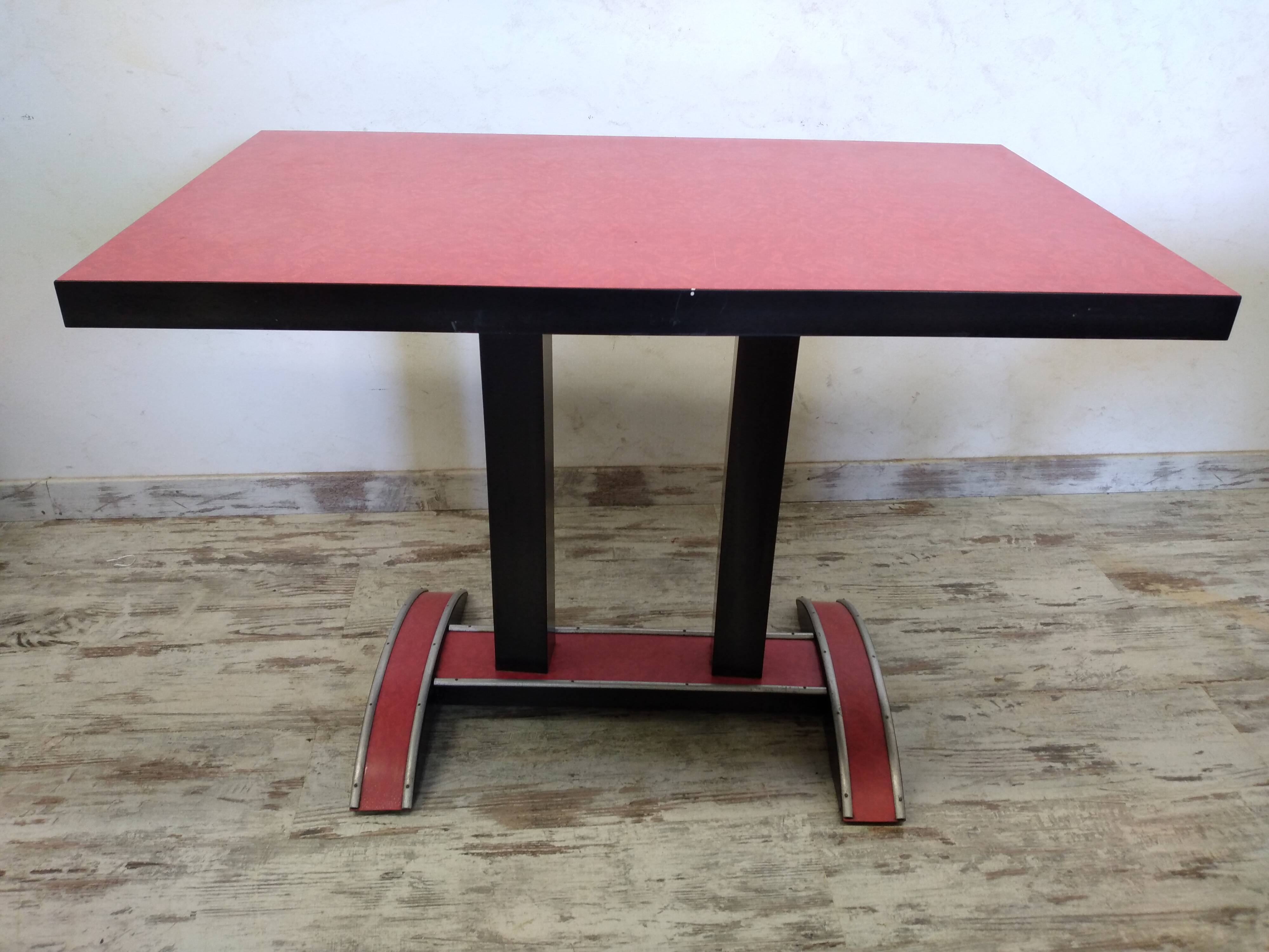 Red bistro table 50s