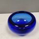Blue PROVENCE bowl designed by Per Lütken for Holmegaard Glassworks 1955 Denmark