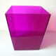 Paper basket in plexi purple eggplant transparent deco office design