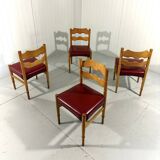Henning Kjaernulf dining chairs Razor, Denmark