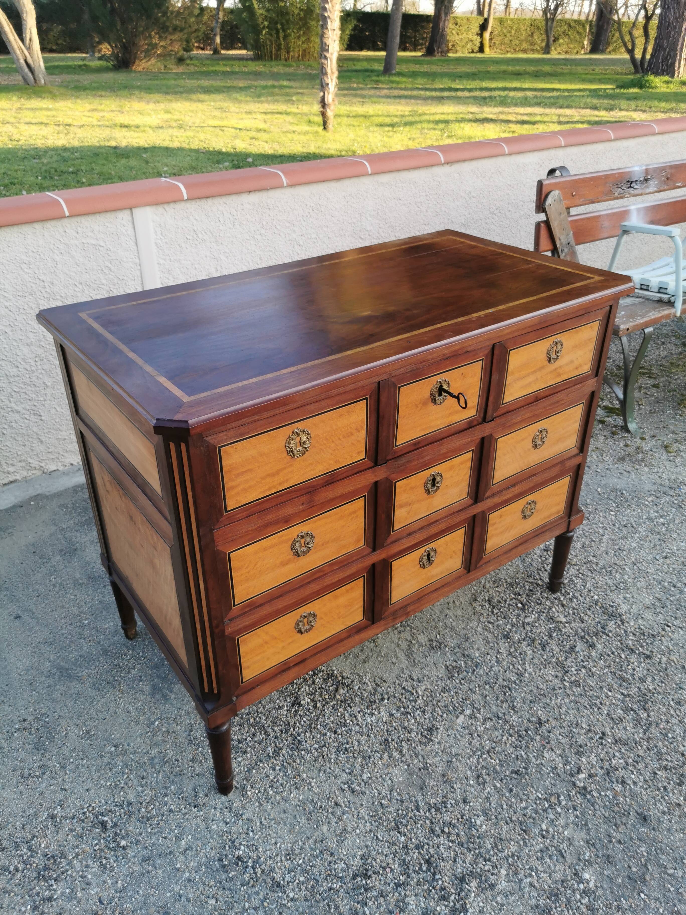 Louis XVI style chest of drawers