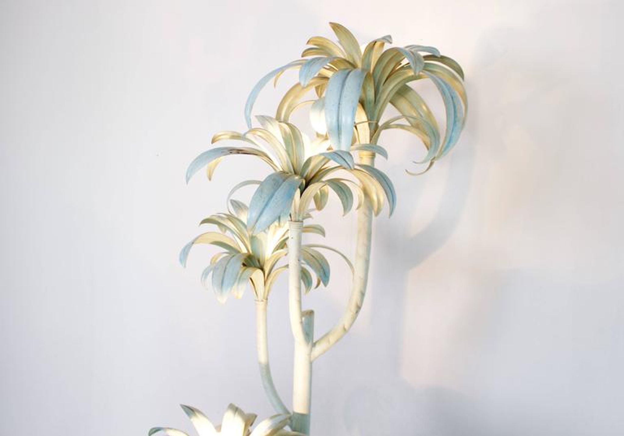 Lampadaire palmier Hollywood Regency 1970