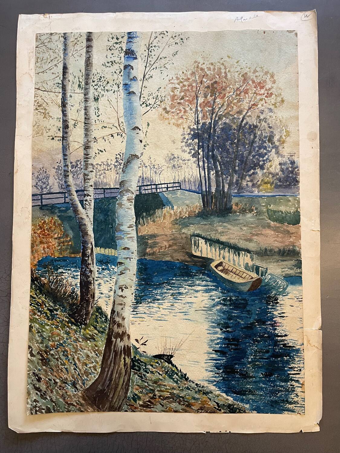 Paysage de sous-bois XXe
