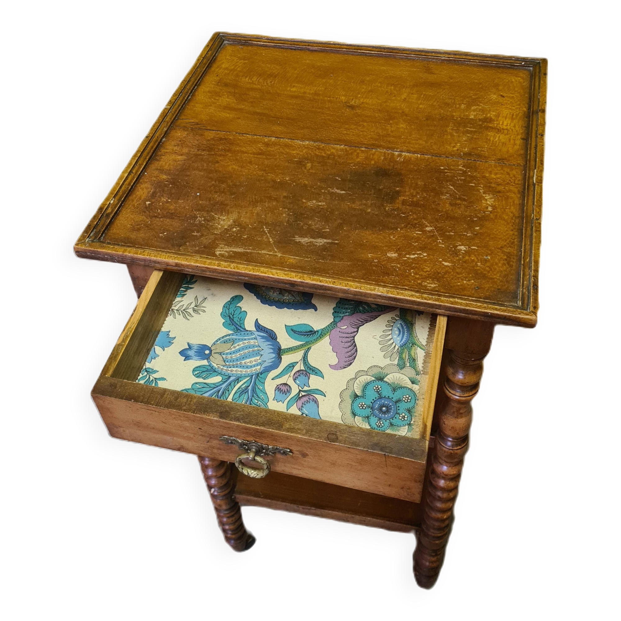 French Walnut Plant Table With Drawer, Mid 19th Century
