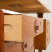 Danish teak executive desk attr. to Kai Kristiansen, 1960s