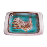 Ceramic pocket empty signed Cloutier