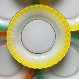 Colorful vintage Duralex plates