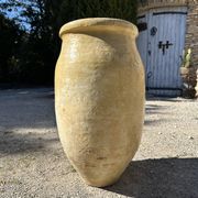 Ancient terracotta pottery jar from the 19th century.