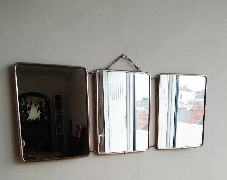 Mirror barber triptych - 60.5 x 25 cm