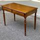Vintage solid wood desk with removable secretary in colonial style from the 1960s.