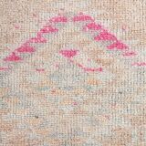 3x12 Pale Orange Beige Turkish Vintage Runner Rug, 86x352Cm SK 18322