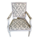 Armchair Louis XVl grey of the Xlx th century n°1