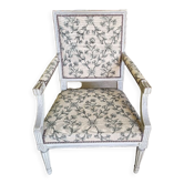 Armchair Louis XVl grey of the Xlx th century n°1