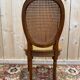 Suite de 6 chaises médaillon Louis XVI en cannage