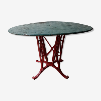 Eiffel style riveted metal garden table