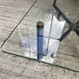60s glass coffee table