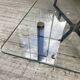 60s glass coffee table