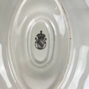 Saucière KG Lunéville, modèle "Réverbère", motif rose