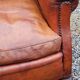 Leather club armchair back mustache from the 30s