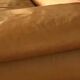 Camel leather sofa