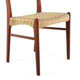 Set of 4 Arne Wahl Iversen for Glygnore papercord chairs