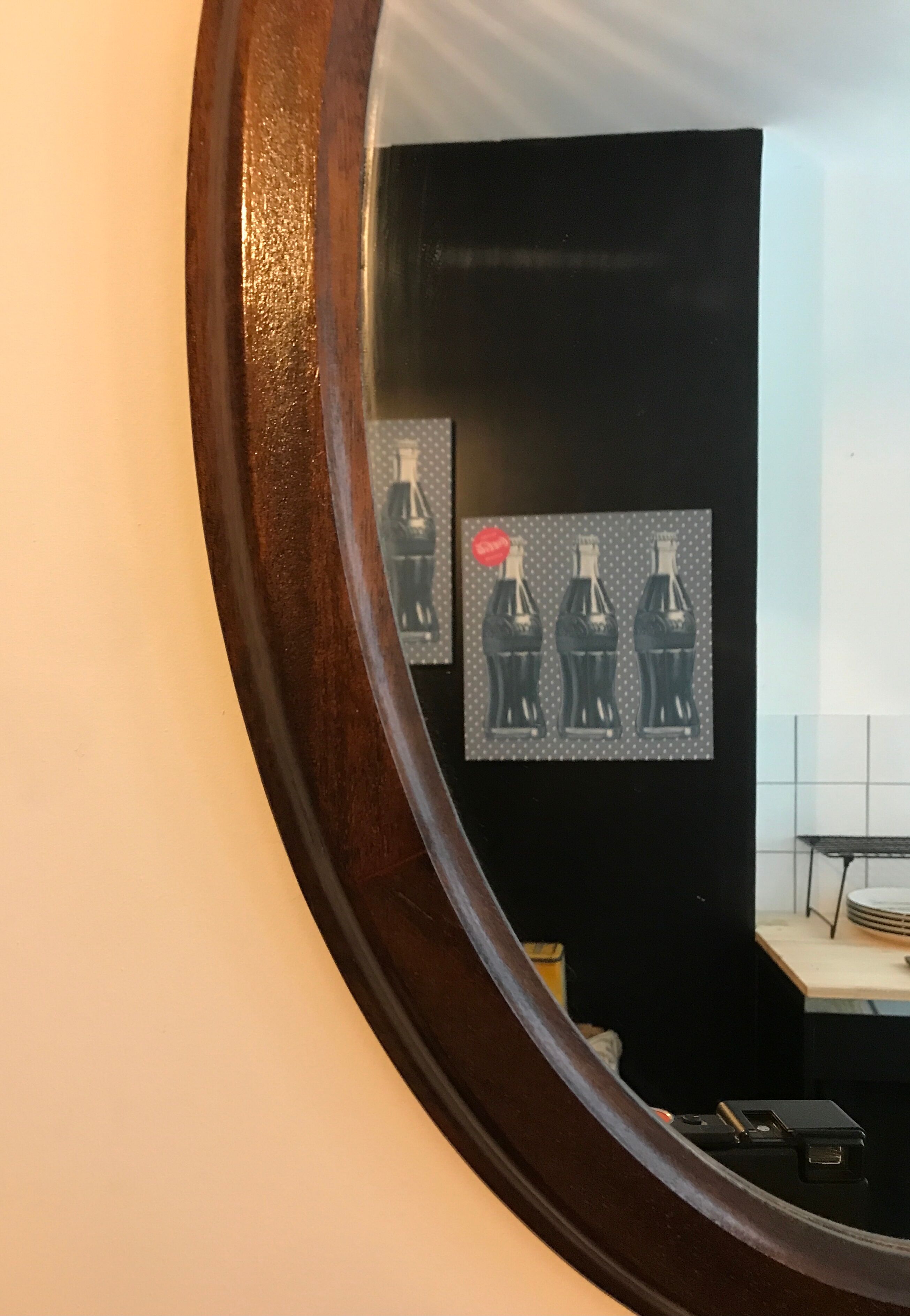 Mirror wood frame 30x65cm