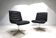 Wilhahn Delta set of 2 leather conference / dining chairs by Delta, 1960