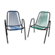 Paire de fauteuils scoubidou