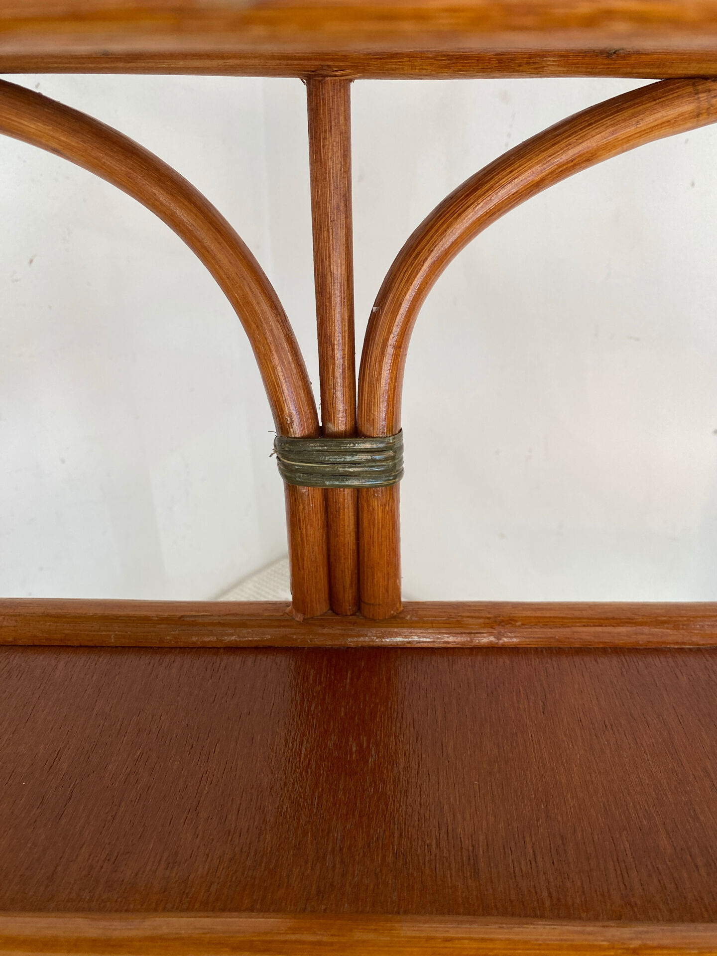 Bamboo and rattan shelf, 1970s