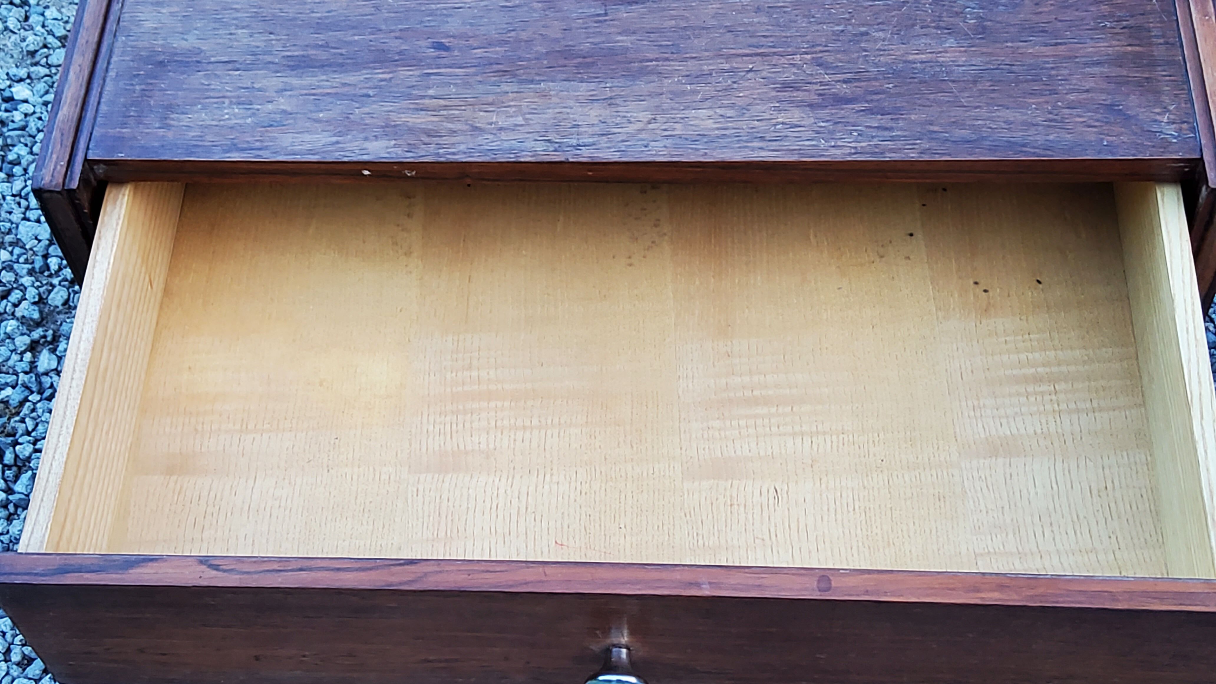 Pair of modernist art deco rosewood bedside tables from the 30s