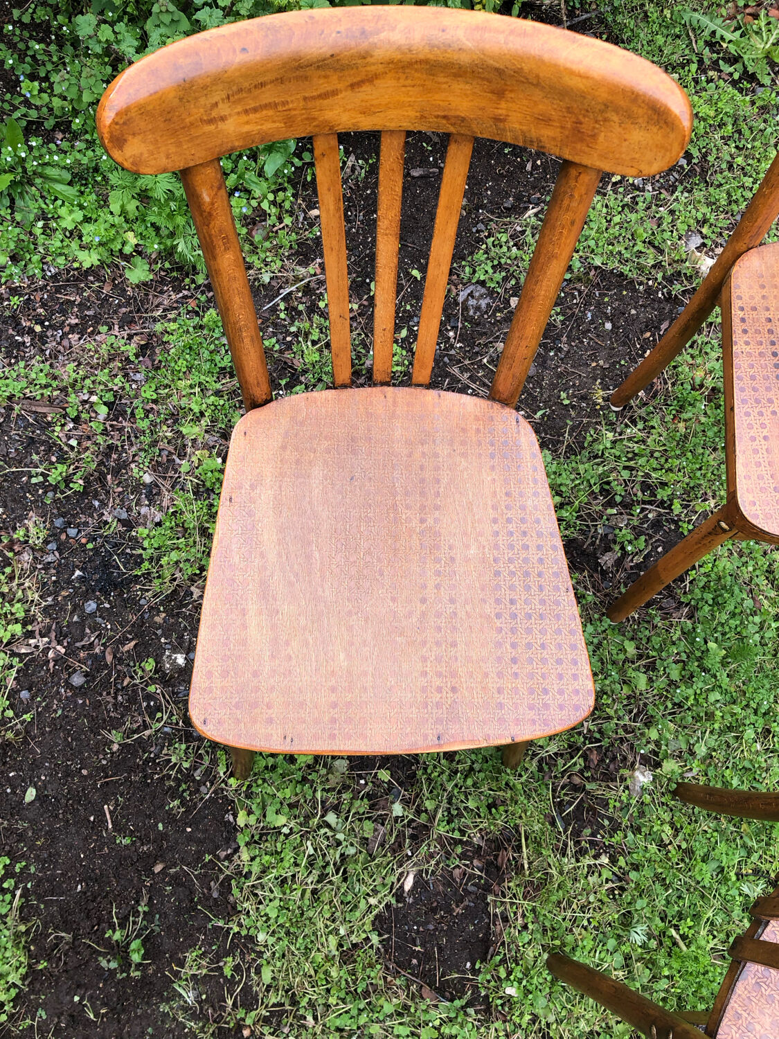 Trio chaises bistrot monobloc