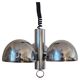 Midcentury Chrome Space Age Chandelier/Pendant Hillebrand, Germany, 1970s