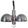 Midcentury Chrome Space Age Chandelier/Pendant Hillebrand, Germany, 1970s