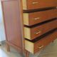 Pretty vintage chest of drawers - 4 drawers - 1960s - refined Scandinavian style - medium oak color