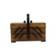 Vintage beech wood sewing box