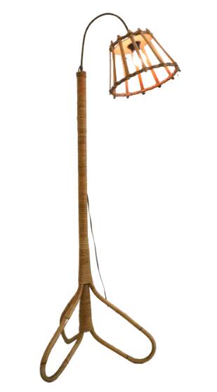 vintage Rotan vloerlamp