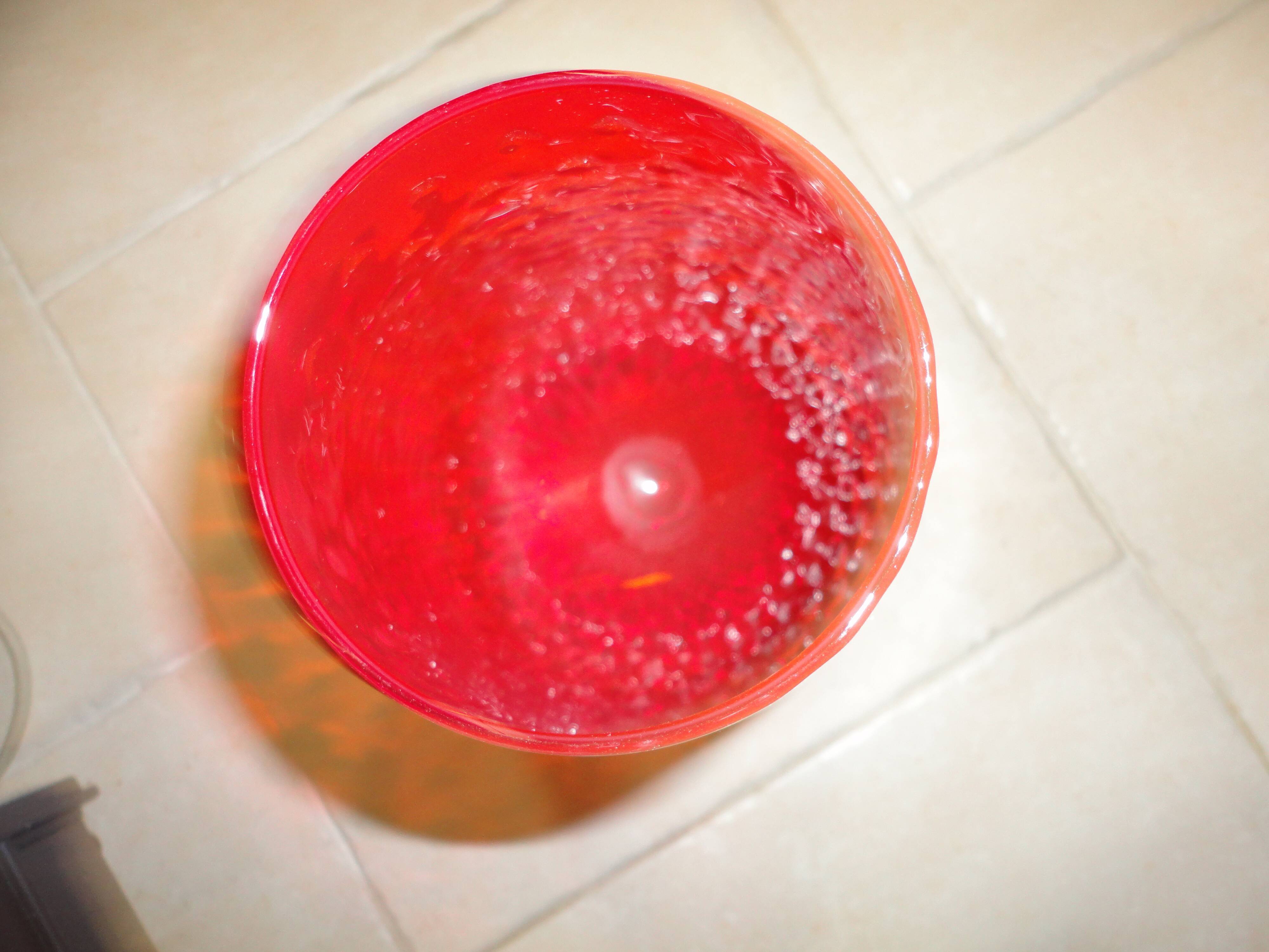 Beautiful vintage red glass vase