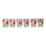 Set of six cups birds 50s