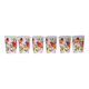 Lot de six gobelets oiseaux années 50