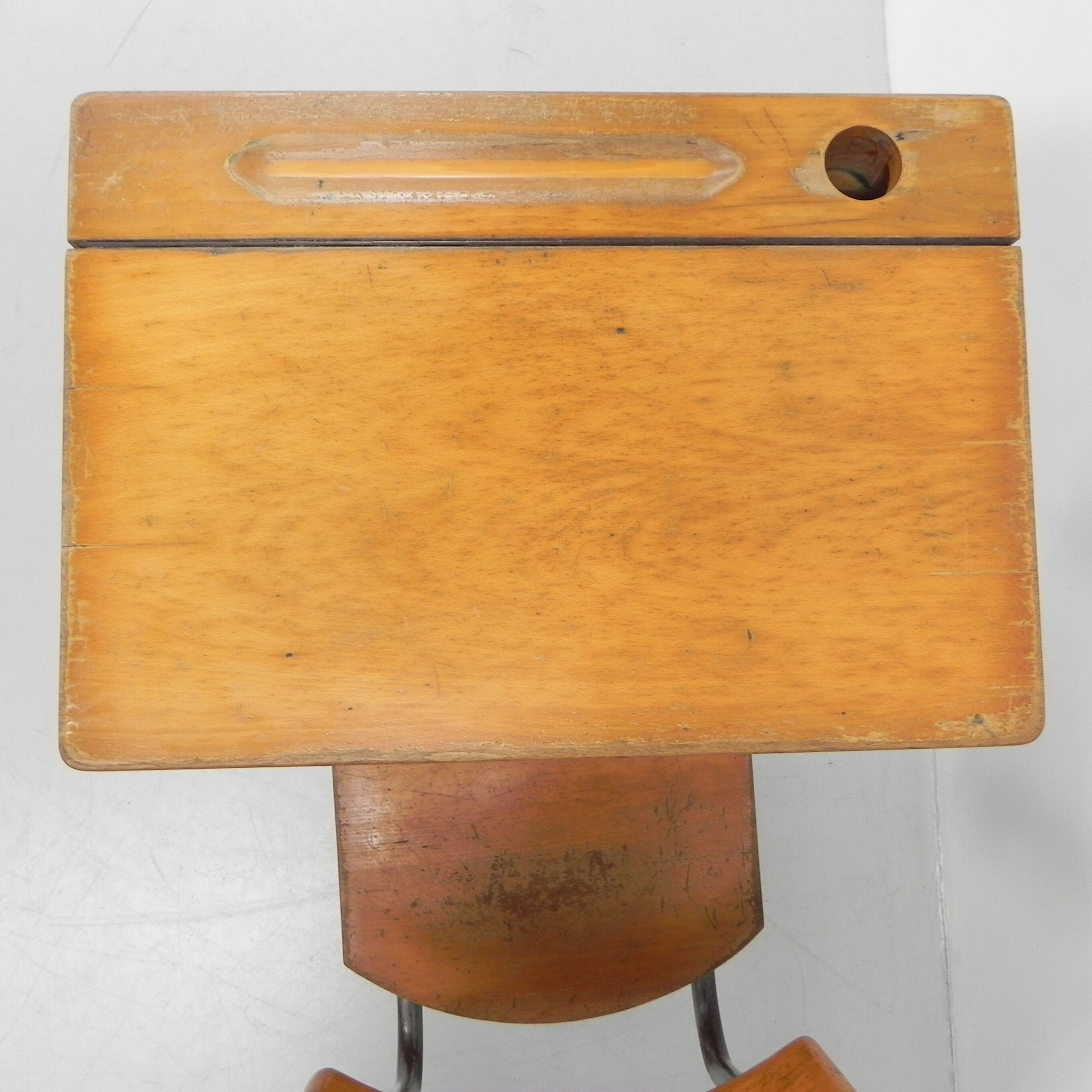 Desk and chair, industrial