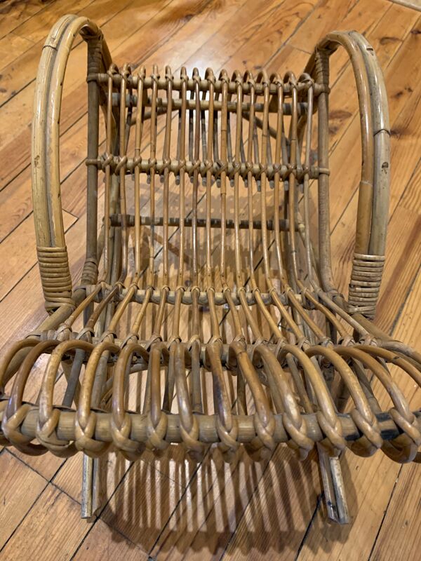 Rocking-chair en rotin enfant