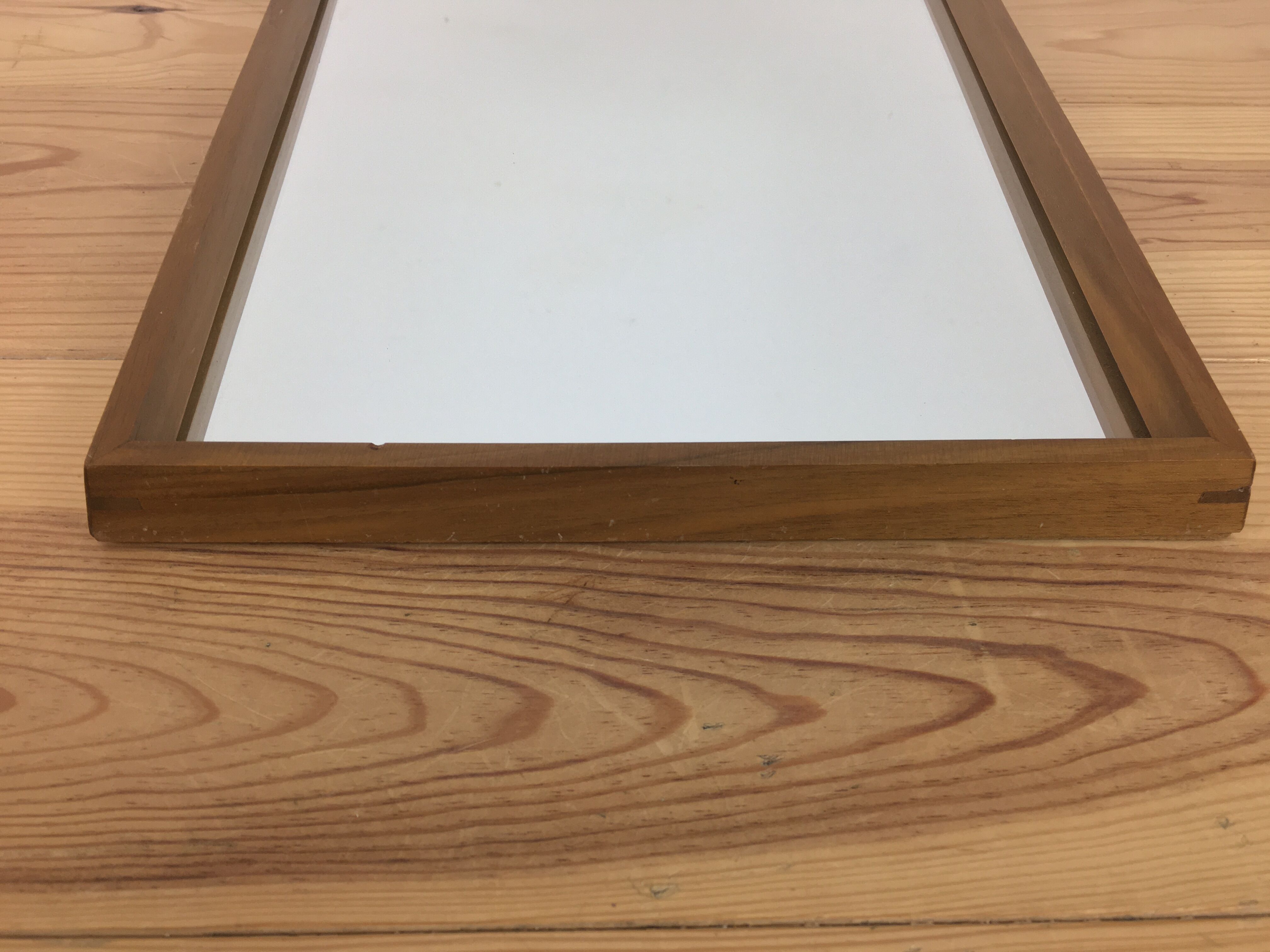 Miroir scandinave 81x36 cm asymétrique trapèze années 60